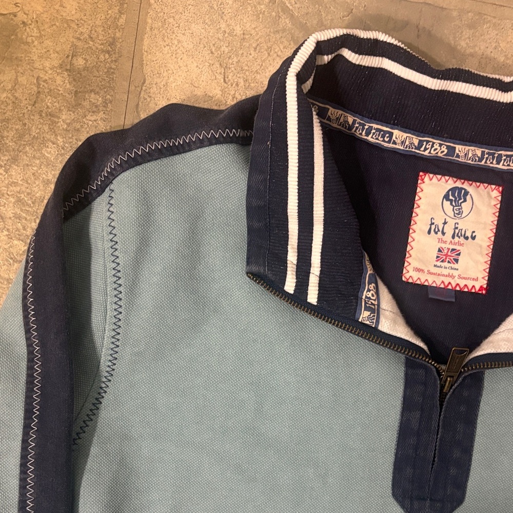 EUC!  Men’s Fat Face Navy and Cream Airlie Pullover - only worn twice! - Picture 4 of 5